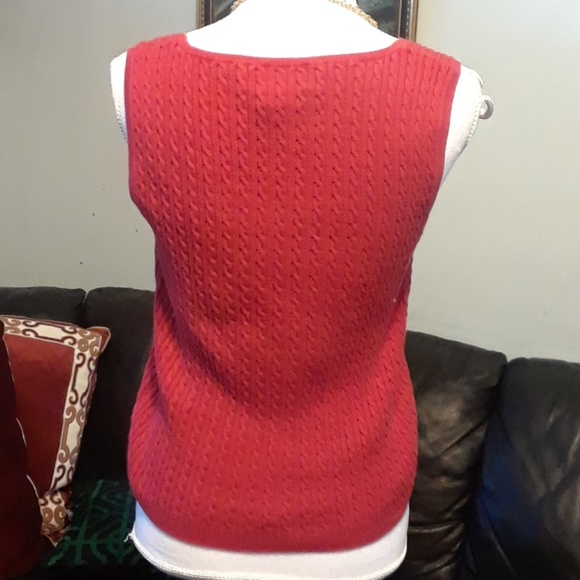 Cableknit sleeveless sweater/vest, size M - Picture 3 of 4